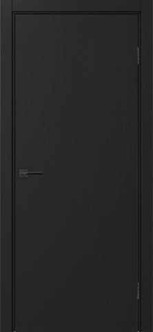 Дверь межкомнатная Оптима Порте Неаполь 201 (кромка ПВХ в цвет полотна с 4х сторон с врезкой под замок Морелли М1895 (М1885)), цвет антрацит, экошпон, глухая
