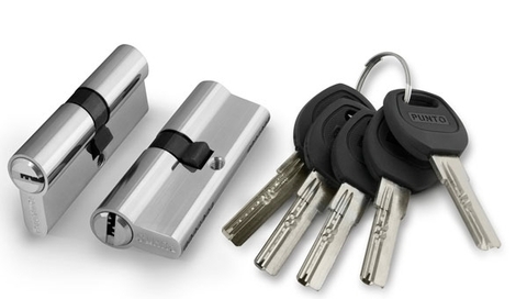 Цилиндр ключ-ключ Пунто (A200/60) A2000Key60(25+10+25) SN, цвет никель матовый (гарантия - 12 месяцев)