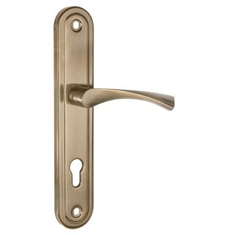 Ручка овал на планке Пунто HANDLE90.CRONA.04-85 (P90 8504 CRONA) AB, цвет бронза (гарантия - 12 месяцев)