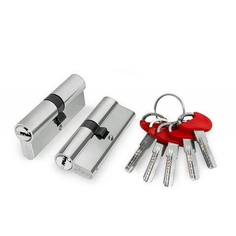 Цилиндр ключ-ключ Фуаро (D-PRO500/60) D-PRO5000Key60(25+10+25) CP, цвет хром (гарантия - 12 месяцев)