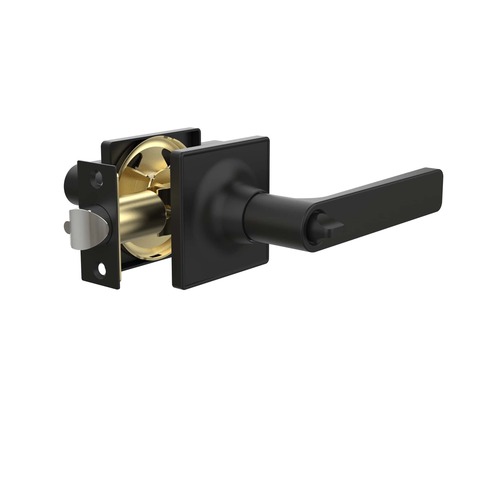 Ручка-защелка квадрат с фиксатором Пунто DK710/BL BL-BK, цвет черный (гарантия - 12 месяцев)