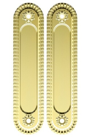 Ручка овал для раздвижных дверей Армадилло SH.CL152.010 (SH010/CL) GOLD-24 (цена за комплект), цвет золото 24К (гарантия - 5 лет)